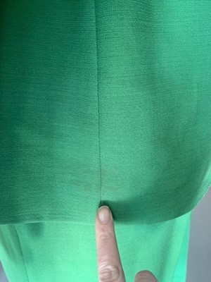 Lot 187 - A good Thierry Mugler green wool suit, circa 1991