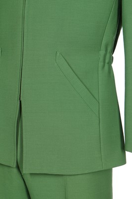 Lot 187 - A good Thierry Mugler green wool suit, circa 1991
