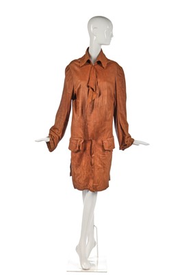 Lot 360 - A rare Westwood/McLaren brown suede jacket, 'Nostalgia of Mud' (Buffalo) collection, Autumn-Winter 1982-83