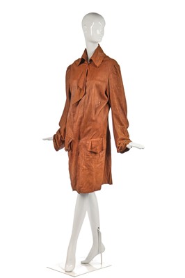 Lot 360 - A rare Westwood/McLaren brown suede jacket, 'Nostalgia of Mud' (Buffalo) collection, Autumn-Winter 1982-83