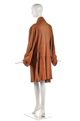 Lot 360 - A rare Westwood/McLaren brown suede jacket, 'Nostalgia of Mud' (Buffalo) collection, Autumn-Winter 1982-83
