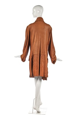 Lot 360 - A rare Westwood/McLaren brown suede jacket, 'Nostalgia of Mud' (Buffalo) collection, Autumn-Winter 1982-83