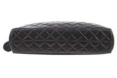 Lot 11 - A Chanel quilted navy lambskin bag, 1996-97