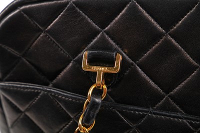 Lot 11 - A Chanel quilted navy lambskin bag, 1996-97