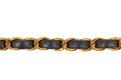 Lot 11 - A Chanel quilted navy lambskin bag, 1996-97