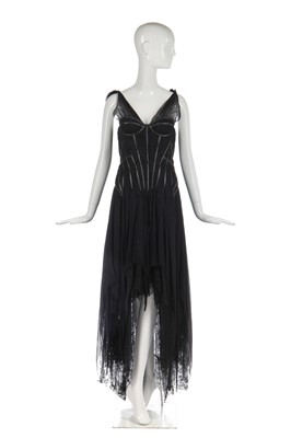 Lot 416 - A black chiffon and lace 'Shipwreck' dress, 'Irere' collection, Spring-Summer 2003