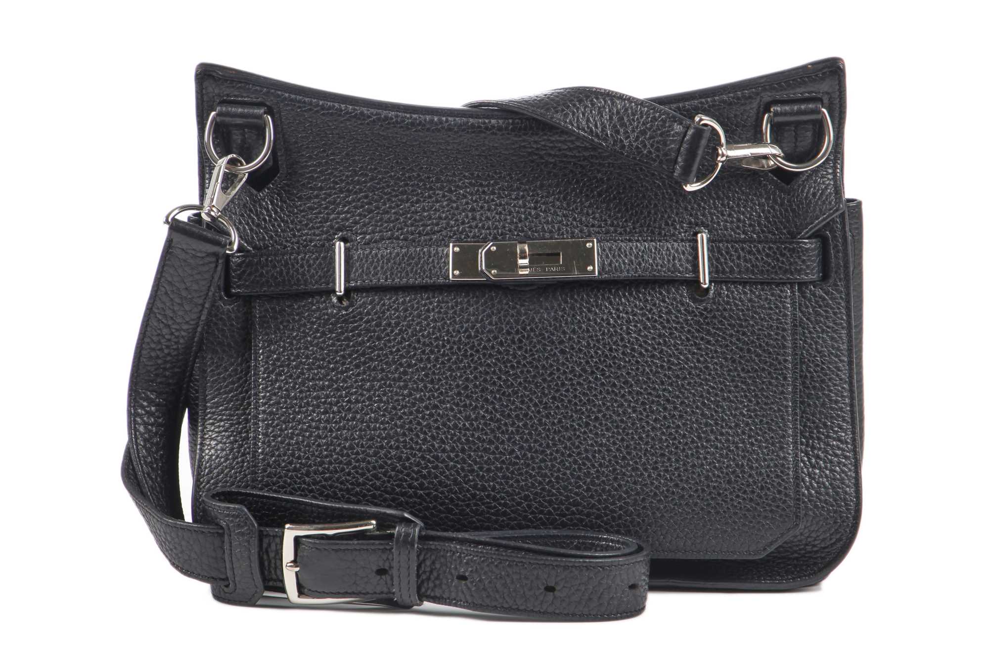 Lot 71 - An Hermès black clemence leather Jypsiere, 2004