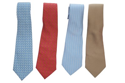 Lot 61 - Sixteen Hermès printed silk ties, modern