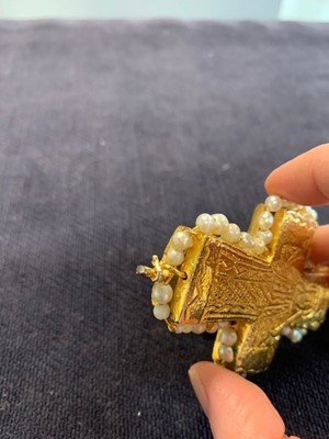 Lot 38 - A Robert Goossens probably for Chanel gothic-style crucifix pendant, 1971-1981