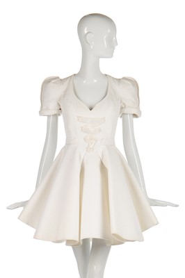 Lot 192 - A Thierry Mugler white cotton piqué dress, early 1990s