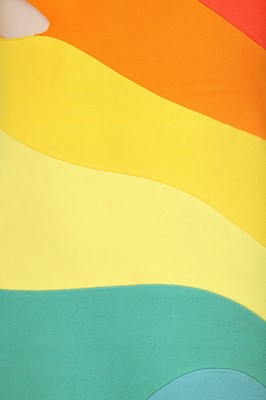 Lot 191 - A Thierry Mugler 'rainbow' wool-blend dress, 'Été Hawaii' collection, Spring-Summer 1990