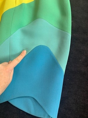 Lot 191 - A Thierry Mugler 'rainbow' wool-blend dress, 'Été Hawaii' collection, Spring-Summer 1990