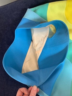 Lot 191 - A Thierry Mugler 'rainbow' wool-blend dress, 'Été Hawaii' collection, Spring-Summer 1990