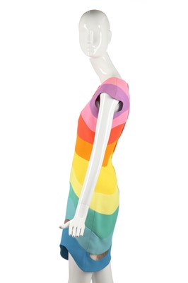 Lot 191 - A Thierry Mugler 'rainbow' wool-blend dress, 'Été Hawaii' collection, Spring-Summer 1990