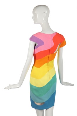 Lot 191 - A Thierry Mugler 'rainbow' wool-blend dress, 'Été Hawaii' collection, Spring-Summer 1990