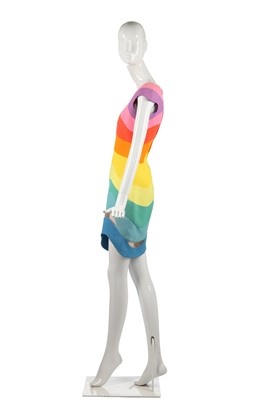 Lot 191 - A Thierry Mugler 'rainbow' wool-blend dress, 'Été Hawaii' collection, Spring-Summer 1990
