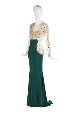 Lot 201 - A Jovani nude-illusion evening gown, modern