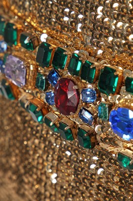 Lot 298 - A fine and rare Yves Saint Laurent couture bejewelled gold sequined dress, Autumn-Winter 1966