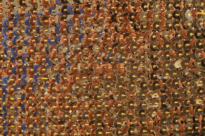 Lot 298 - A fine and rare Yves Saint Laurent couture bejewelled gold sequined dress, Autumn-Winter 1966