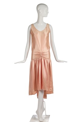 Lot 265 - A rare Louiseboulanger couture pink satin cocktail dress, 1925-26