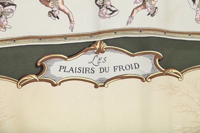 Lot 48 - Two Hermès printed silk-cashmere blend scarves, probably 1990s