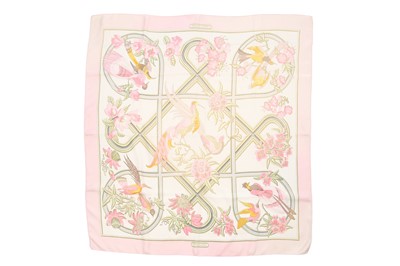 Lot 48 - Two Hermès printed silk-cashmere blend scarves, probably 1990s