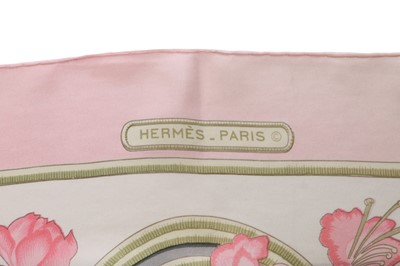 Lot 48 - Two Hermès printed silk-cashmere blend scarves, probably 1990s