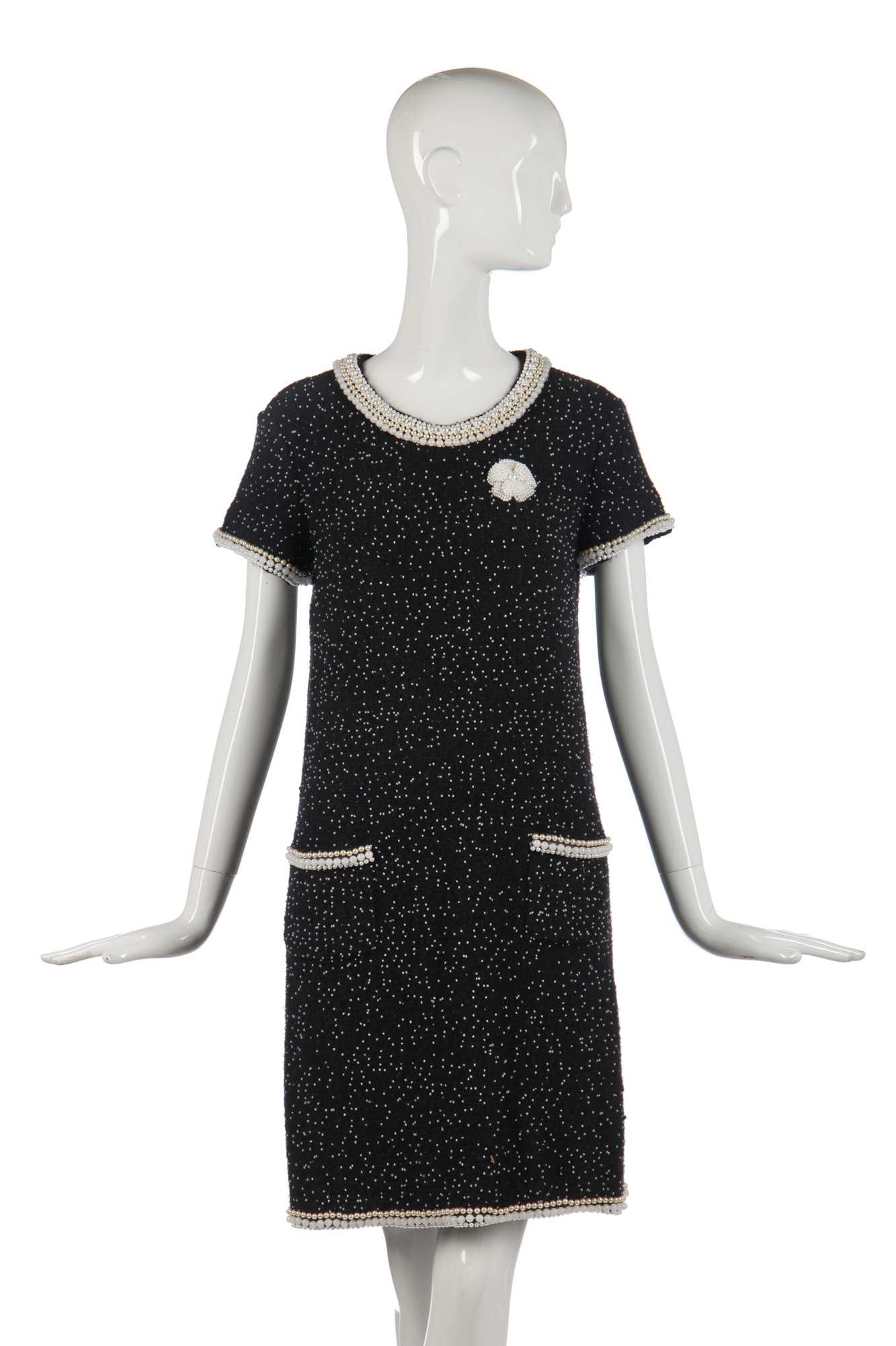 Lot 34 - A Chanel by Karl Lagerfeld pearl-studded dress, 2005