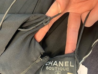 Lot 33 - A Chanel by Karl Lagerfeld black organza dinner dress, late 1980s