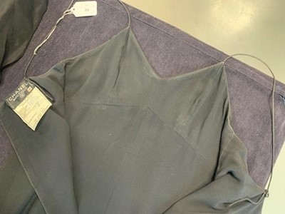 Lot 33 - A Chanel by Karl Lagerfeld black organza dinner dress, late 1980s