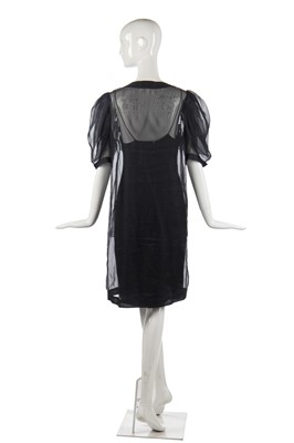 Lot 33 - A Chanel by Karl Lagerfeld black organza dinner dress, late 1980s