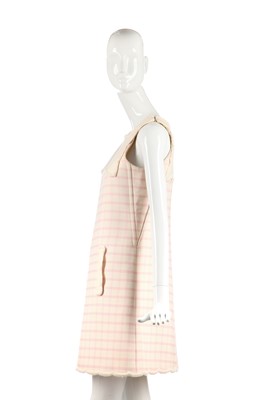 Lot 302 - A Courrèges pink and white checked mini-dress, 1968