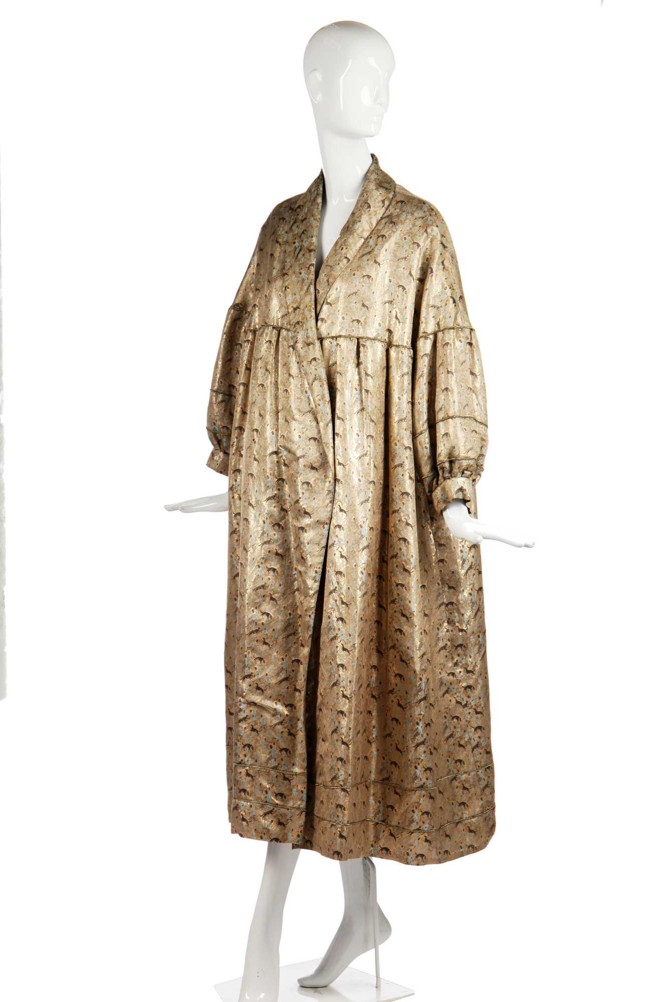 Lot 308 - A rare Thea Porter evening coat of 'Chasse Persane' brocade, late 1960s-1970s