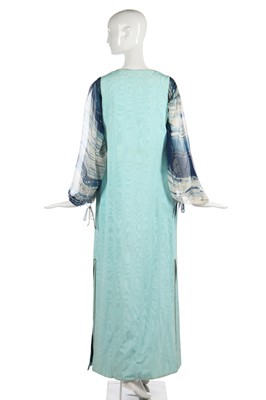 Lot 310 - A Thea Porter dress in marbled-print chiffon, 1970s