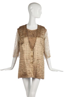 Lot 309 - A Thea Porter waistcoat of Persian brocade, the fabric 1960s-70s and made up in the 1980s