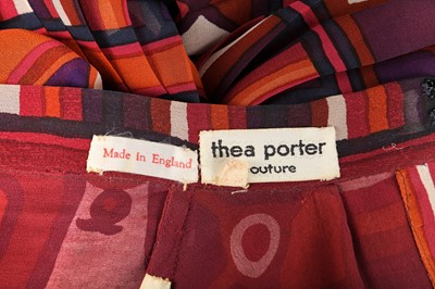 Lot 316 - A Thea Porter 'Samawa' printed chiffon dress, 1972