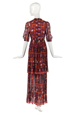 Lot 316 - A Thea Porter 'Samawa' printed chiffon dress, 1972