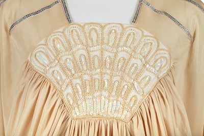 Lot 324 - Nina Baden-Semper's Bill Gibb cream Quiana jersey evening dress, Spring-Summer 1973