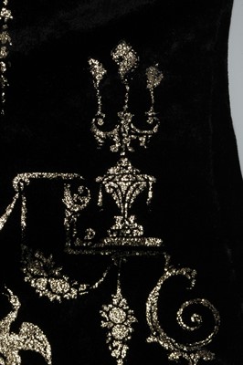 Lot 387 - A Vivienne Westwood boulle-stencilled velvet dress, 'Portrait' collection, Autumn-Winter 1990-91