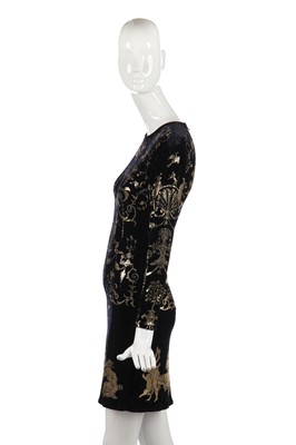 Lot 387 - A Vivienne Westwood boulle-stencilled velvet dress, 'Portrait' collection, Autumn-Winter 1990-91