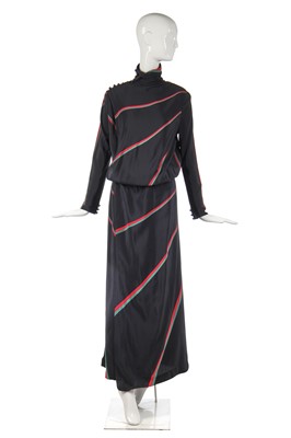 Lot 319 - Chloé by Karl Lagerfeld printed crêpe de Chine dress, 1979