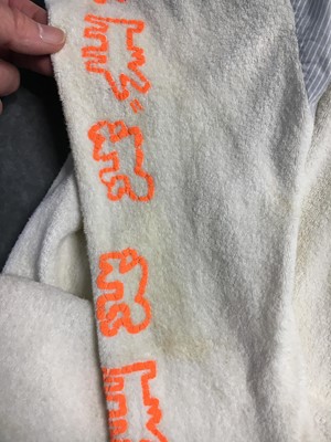 Lot 361 - A rare Vivienne Westwood/Malcolm McLaren and Keith Haring towelling shirt, 'Witches' collection, Autumn-Winter 1983-84