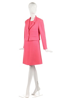 Lot 22 - A Chanel bubblegum-pink wool ensemble, Spring-Summer 1996