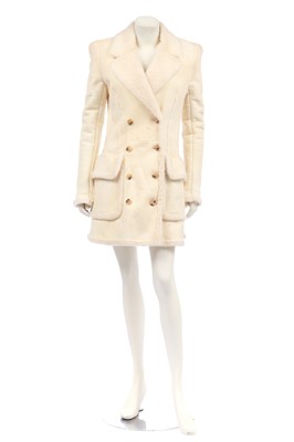 Lot 106 - An Alexander McQueen by Sarah Burton cream sheepskin coat, circa 2015