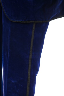 Lot 333 - A Granny Takes a Trip royal-blue velvet suit, circa 1970