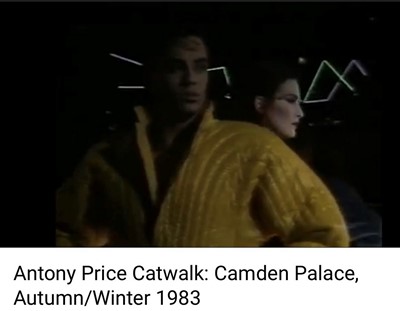 Lot 336 - A rare Antony Price men's futuristic quilted suit, 1981-83