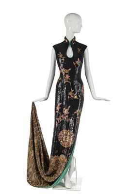 Lot 440 - An Yves Saint Laurent by  Tom Ford fully-sequined silk evening gown, Autumn-Winter 2004