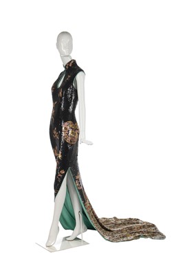 Lot 440 - An Yves Saint Laurent by  Tom Ford fully-sequined silk evening gown, Autumn-Winter 2004