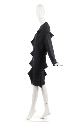 Lot 340 - An Issey Miyake knitted black wool dress, Autumn-Winter 1989-90