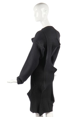 Lot 340 - An Issey Miyake knitted black wool dress, Autumn-Winter 1989-90